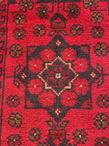26432 - Khal Mohammad Afghan Hand-Knotted Authentic/Traditional/Rug/Size: 2'0" x 1'4"