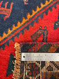 27422- Shiraz Persian Hand-knotted/Authentic/Traditional Nomadic/Tribal / Size: 9'9" x 6'4"/297cm x 193cm