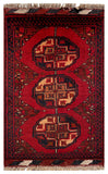 26431 - Khal Mohammad Afghan Hand-Knotted Authentic/Traditional/Rug/Size: 2'0" x 1'3"