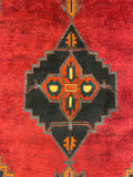 27412-Hamadan Hand-Knotted/Handmade Persian Rug/Carpet Tribal/Nomadic Authentic/ Size: 9'8" x 6'6"/295cm x 198cm