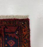 27412-Hamadan Hand-Knotted/Handmade Persian Rug/Carpet Tribal/Nomadic Authentic/ Size: 9'8" x 6'6"/295cm x 198cm