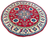 26627 - Kazak Hand-Knotted/Handmade Afghan Tribal/Nomadic Authentic/Size: 5'6" x 5'5"