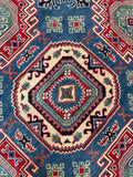 26639 - Kazak Hand-Knotted/Handmade Afghan Tribal/Nomadic Authentic/Size: 6'6" x 6'6"