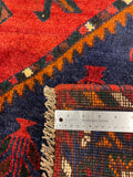 27416- Shiraz Persian Hand-knotted/Authentic/Traditional Nomadic/Tribal / Size: 9'6" x 7'0"/290cm x 213cm