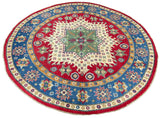 26647 - Kazak Hand-Knotted/Handmade Afghan Tribal/Nomadic Authentic/Size: 6'7" x 6'6"