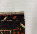 27421- Shiraz Persian Hand-knotted/Authentic/Traditional Nomadic/Tribal / Size: 9'0" x 6'6"/275cm x 198cm