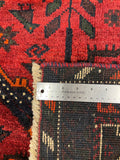 27421- Shiraz Persian Hand-knotted/Authentic/Traditional Nomadic/Tribal / Size: 9'0" x 6'6"/275cm x 198cm