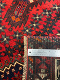 27417- Shiraz Persian Hand-knotted/Authentic/Traditional Nomadic/Tribal / Size: 9'0" x 6'6"/275cm x 198cm