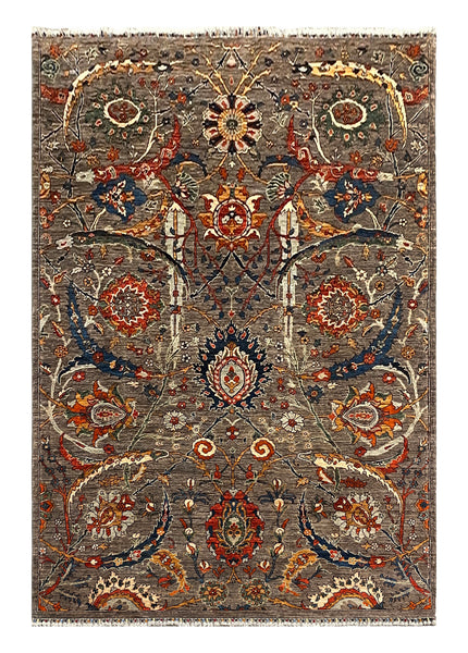 27902- Royal Chobi Ziegler Afghan Hand-Knotted Contemporary/Traditional/Size: 9'8" x 6'6"/294cmx 198cm