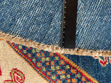 26641 - Kazak Hand-Knotted/Handmade Afghan Tribal/Nomadic Authentic/Size: 6'7" x 6'7"