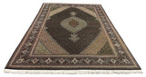 27418- Tabriz Persian Hand-knotted Carpet Authentic/Traditional Carpet/Rug/Size: 9'9" x 6'6"/297cm x 198cm