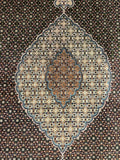 27418- Tabriz Persian Hand-knotted Carpet Authentic/Traditional Carpet/Rug/Size: 9'9" x 6'6"/297cm x 198cm