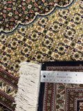 27418- Tabriz Persian Hand-knotted Carpet Authentic/Traditional Carpet/Rug/Size: 9'9" x 6'6"/297cm x 198cm