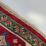 26640 - Kazak Hand-Knotted/Handmade Afghan Tribal/Nomadic Authentic/Size: 6'7" x 6'3"