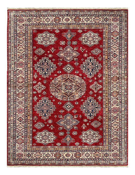 27534-Royal Kazak Hand-Knotted/Handmade Afghan Rug/Carpet Tribal/Nomadic Authentic/ Size: 11'0" x 8'5"/335m x 256cm