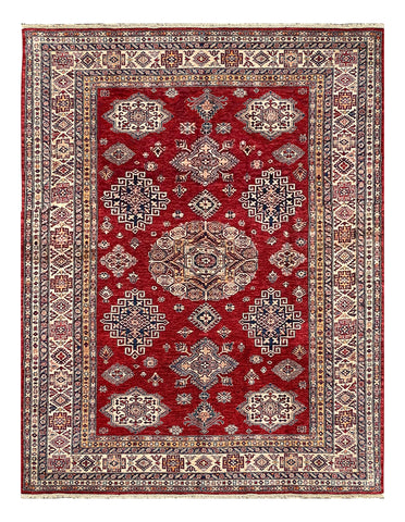 27534-Royal Kazak Hand-Knotted/Handmade Afghan Rug/Carpet Tribal/Nomadic Authentic/ Size: 11'0" x 8'5"/335m x 256cm