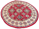 26645 - Kazak Hand-Knotted/Handmade Afghan Tribal/Nomadic Authentic/Size: 6'4" x 6'5"