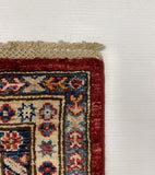 27534-Royal Kazak Hand-Knotted/Handmade Afghan Rug/Carpet Tribal/Nomadic Authentic/ Size: 11'0" x 8'5"/335m x 256cm