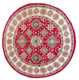 26645 - Kazak Hand-Knotted/Handmade Afghan Tribal/Nomadic Authentic/Size: 6'4" x 6'5"