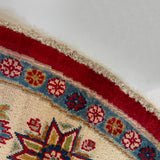26645 - Kazak Hand-Knotted/Handmade Afghan Tribal/Nomadic Authentic/Size: 6'4" x 6'5"