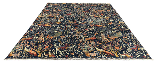 27814-Chobi Ziegler Handmade/Hand-knotted Afghan Rug/Carpet Tribal/Nomadic Authentic/ Size: 11'8" x 9'2" / 351cm x 279cm