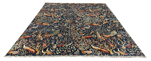 27814-Chobi Ziegler Handmade/Hand-knotted Afghan Rug/Carpet Tribal/Nomadic Authentic/ Size: 11'8" x 9'2" / 351cm x 279cm