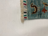 27793-Chobi Ziegler Handmade/Hand-knotted Afghan Rug/Carpet Tribal/Nomadic Authentic/ Size:  9'9" x 6'7" / 297cm x 201cm
