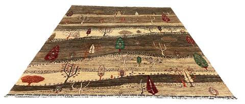 27811-Chobi Ziegler Handmade/Hand-knotted Afghan Rug/Carpet Tribal/Nomadic Authentic/ Size: 10'0" x 8'2" / 305cm x 249cm