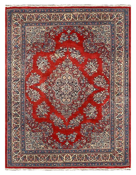 27181-Sarough Hand-Knotted/Handmade Persian Rug/Carpet Traditional Authentic/ Size: 10'10"x 8'2"/330cm x 250cm