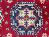 26632 - Kazak Hand-Knotted/Handmade Afghan Tribal/Nomadic Authentic/Size: 4'9" x 5'0"