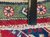 26632 - Kazak Hand-Knotted/Handmade Afghan Tribal/Nomadic Authentic/Size: 4'9" x 5'0"