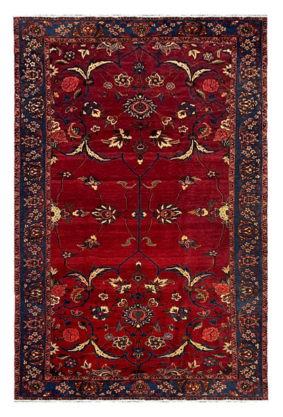 27234- Bakhtiar Hand-Knotted/Handmade Persian Rug/Carpet Traditional Authentic/ Size : 10'11" x 7'1"/333cm x 217cm