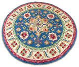 26633 - Kazak Hand-Knotted/Handmade Afghan Tribal/Nomadic Authentic/Size: 5'1" x 5'0"