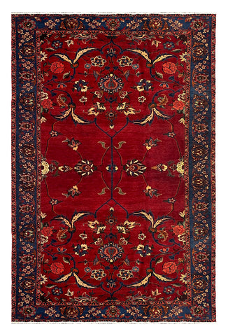 27234- Bakhtiar Hand-Knotted/Handmade Persian Rug/Carpet Traditional Authentic/ Size : 10'11" x 7'1"/333cm x 217cm
