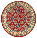 26634 - Kazak Hand-Knotted/Handmade Afghan Tribal/Nomadic Authentic/Size: 4'9" x 4'9"