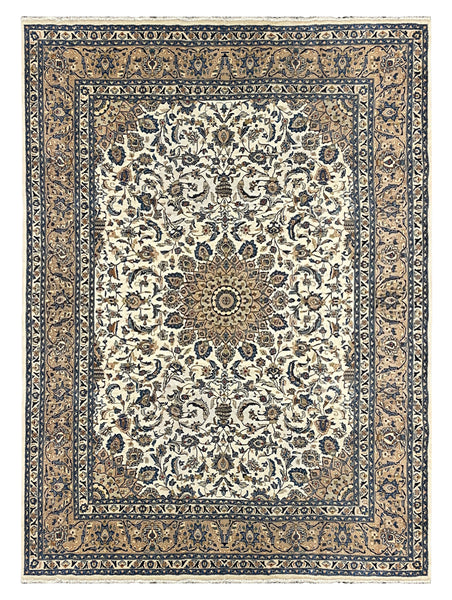 27318-Mashad Hand-Knotted/Handmade Persian Rug/Carpet Traditional Authentic/ Size: 10'9" x 8'1"/328cm x 246cm