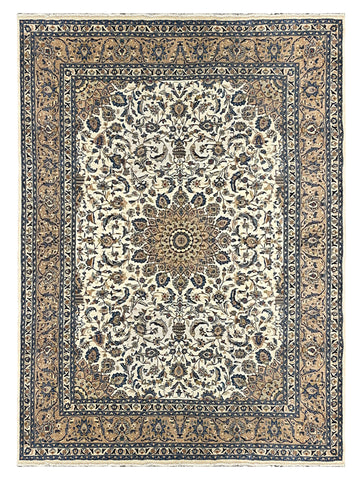 27318-Mashad Hand-Knotted/Handmade Persian Rug/Carpet Traditional Authentic/ Size: 10'9" x 8'1"/328cm x 246cm