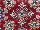 26634 - Kazak Hand-Knotted/Handmade Afghan Tribal/Nomadic Authentic/Size: 4'9" x 4'9"