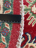 26634 - Kazak Hand-Knotted/Handmade Afghan Tribal/Nomadic Authentic/Size: 4'9" x 4'9"
