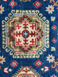 26631 - Kazak Hand-Knotted/Handmade Afghan Tribal/Nomadic Authentic/Size: 5'0" x 5'0"