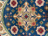 26628 - Kazak Hand-Knotted/Handmade Afghan Tribal/Nomadic Authentic/Size: 5'2" x 5'1"