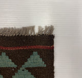 27542 - Kelim Hand-Woven/Flat-Weaved/Afghan Kelim/Carpet Modern/Nomadic Authentic/Size: 9'10" x 6'6"/118cm × 198cm