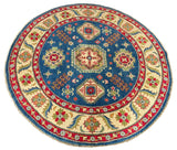 26637 - Kazak Hand-Knotted/Handmade Afghan Tribal/Nomadic Authentic/Size: 4'8" x 5'0"