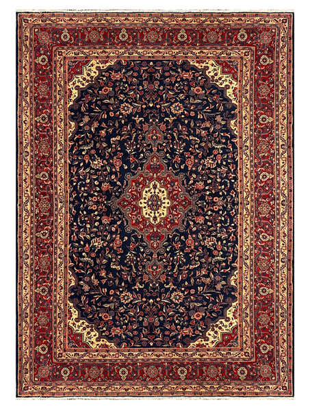 27235-Hamadan Hand-Knotted/Handmade Persian Rug/Carpet Tribal/Nomadic Authentic/ Size: 11'2" x 7'2"/340cm x 218cm