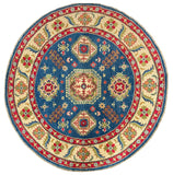 26637 - Kazak Hand-Knotted/Handmade Afghan Tribal/Nomadic Authentic/Size: 4'8" x 5'0"