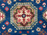 26637 - Kazak Hand-Knotted/Handmade Afghan Tribal/Nomadic Authentic/Size: 4'8" x 5'0"