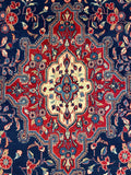 27235-Hamadan Hand-Knotted/Handmade Persian Rug/Carpet Tribal/Nomadic Authentic/ Size: 11'2" x 7'2"/340cm x 218cm