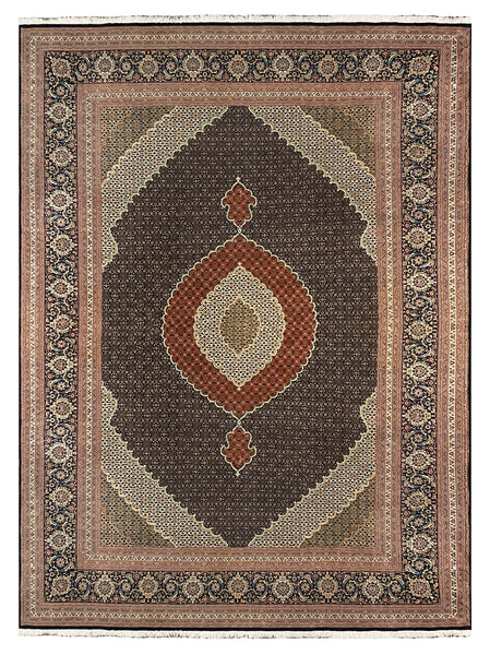 27419- Tabriz Persian Hand-knotted Carpet Authentic/Traditional Carpet/Rug/Size: 11'5" x 8'2"/348cm x 249cm