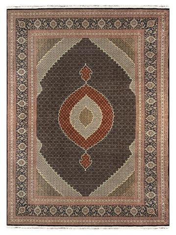 27419- Tabriz Persian Hand-knotted Carpet Authentic/Traditional Carpet/Rug/Size: 11'5" x 8'2"/348cm x 249cm