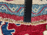 26635 - Kazak Hand-Knotted/Handmade Afghan Tribal/Nomadic Authentic/Size: 5'0" x 5'0"